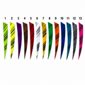 Shadow Stealth Series: 4" Double-Sided Camo Shield-Cut Turkey Feathers - High-Contrast Exotic Barred | 50 Pack
