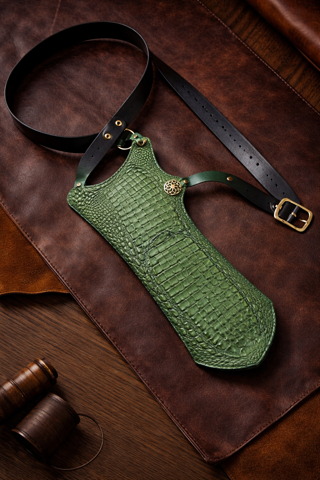 The "Sultan's Emerald" Artisan Ottoman Quiver & Bespoke Belt Set