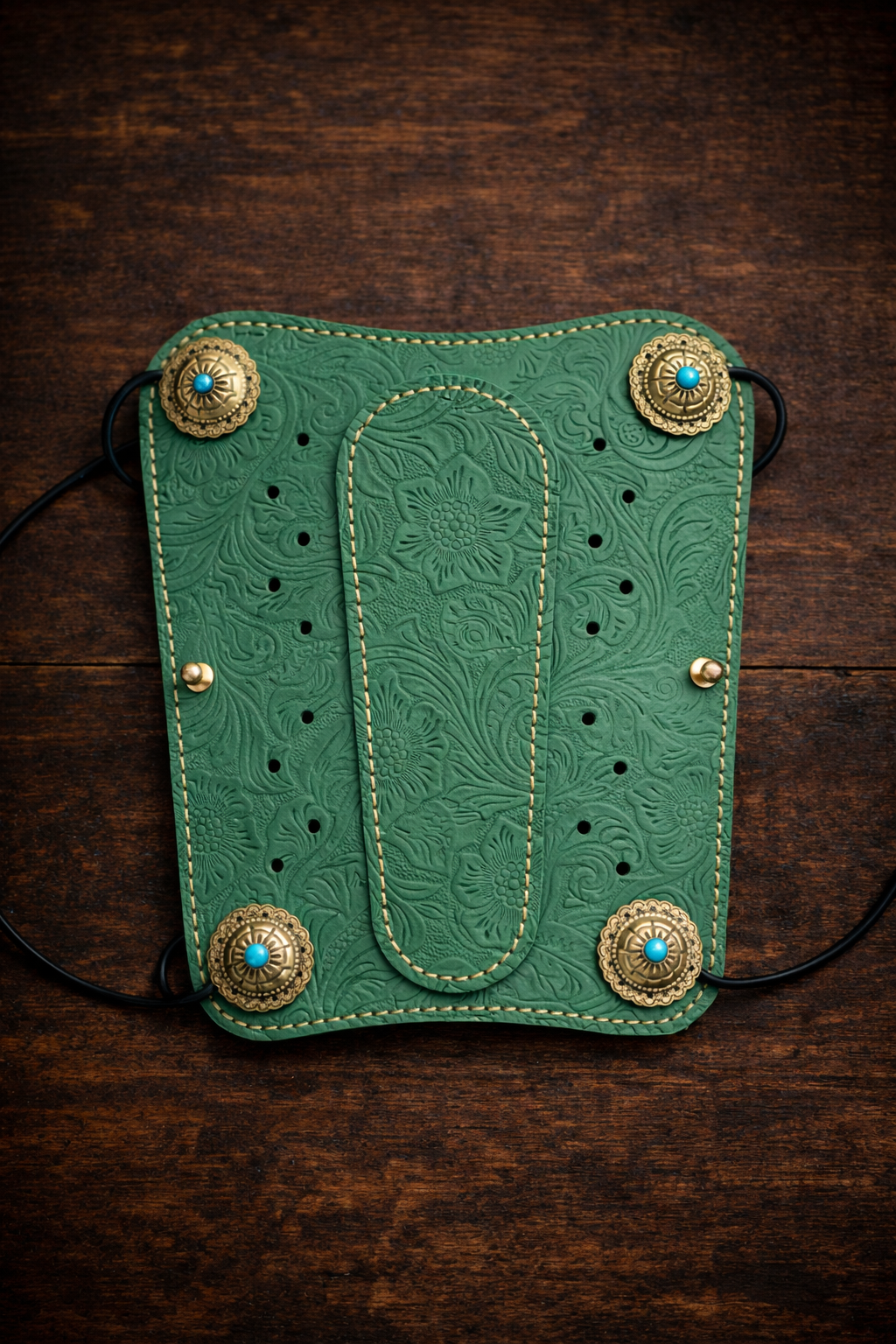 Handmade Cowhide Leather Archery Arm Guard – Adjustable Bracer