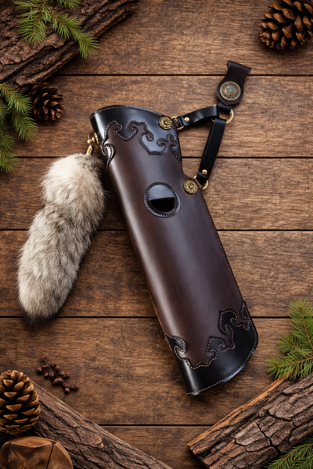 The "Song Dynasty" Heritage Leather Quiver – Master Artisan Edition