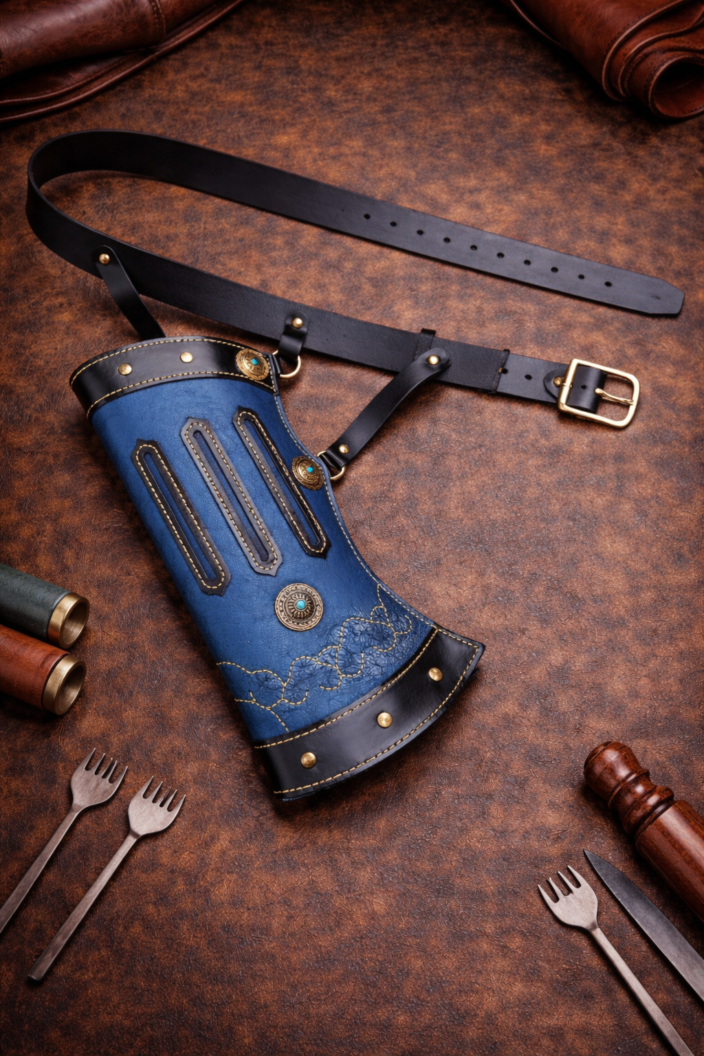 "Imperial Guard" Ming Dynasty Quiver – Artisan Hand-Stitched Leather
