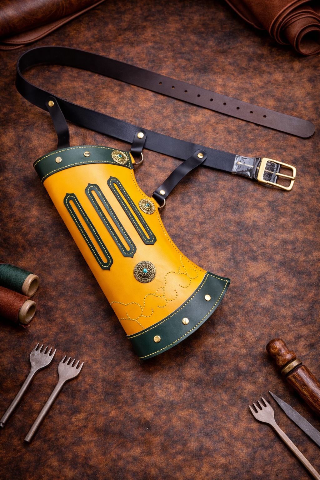 "Imperial Guard" Ming Dynasty Quiver – Artisan Hand-Stitched Leather