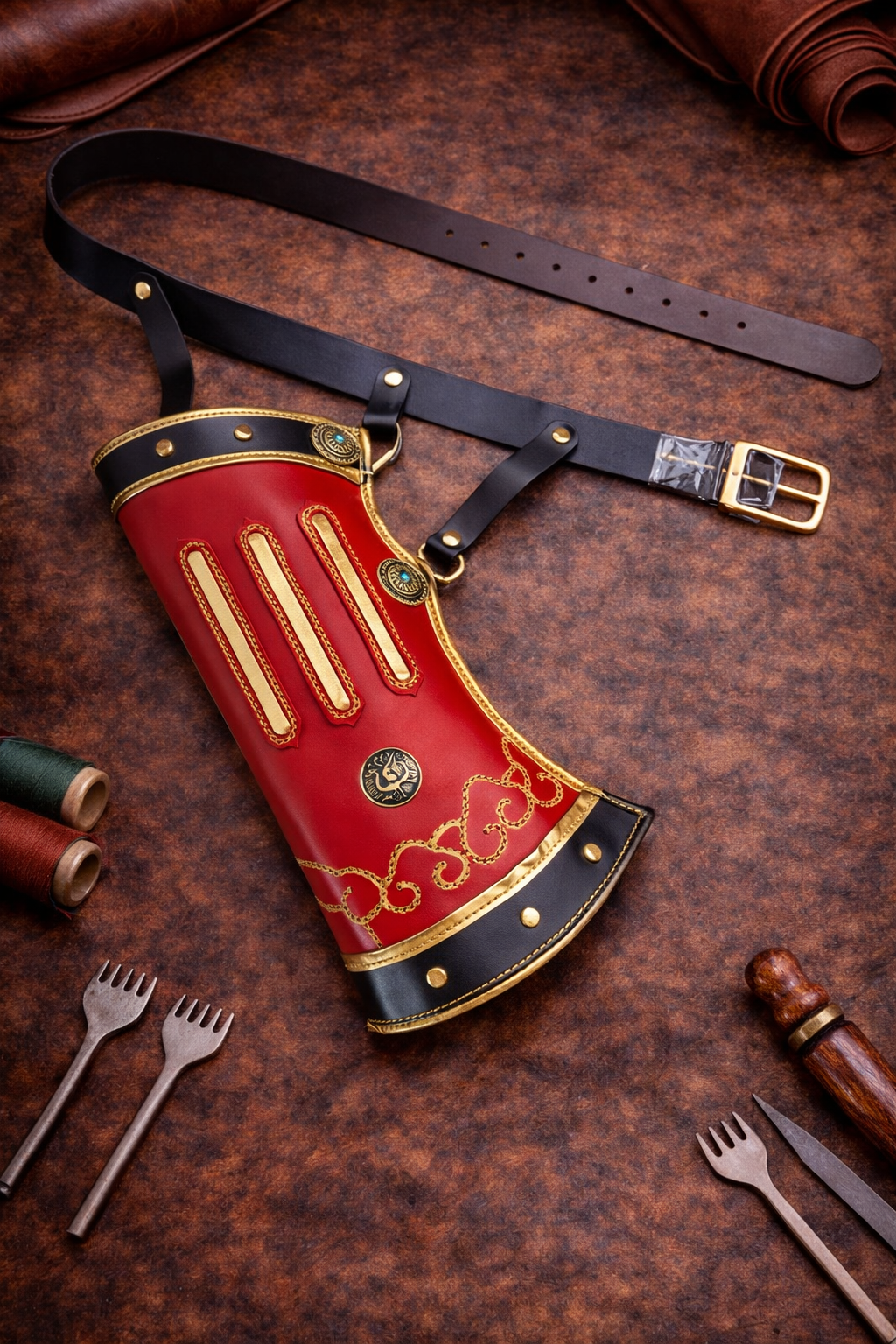 "Imperial Guard" Ming Dynasty Quiver – Artisan Hand-Stitched Leather