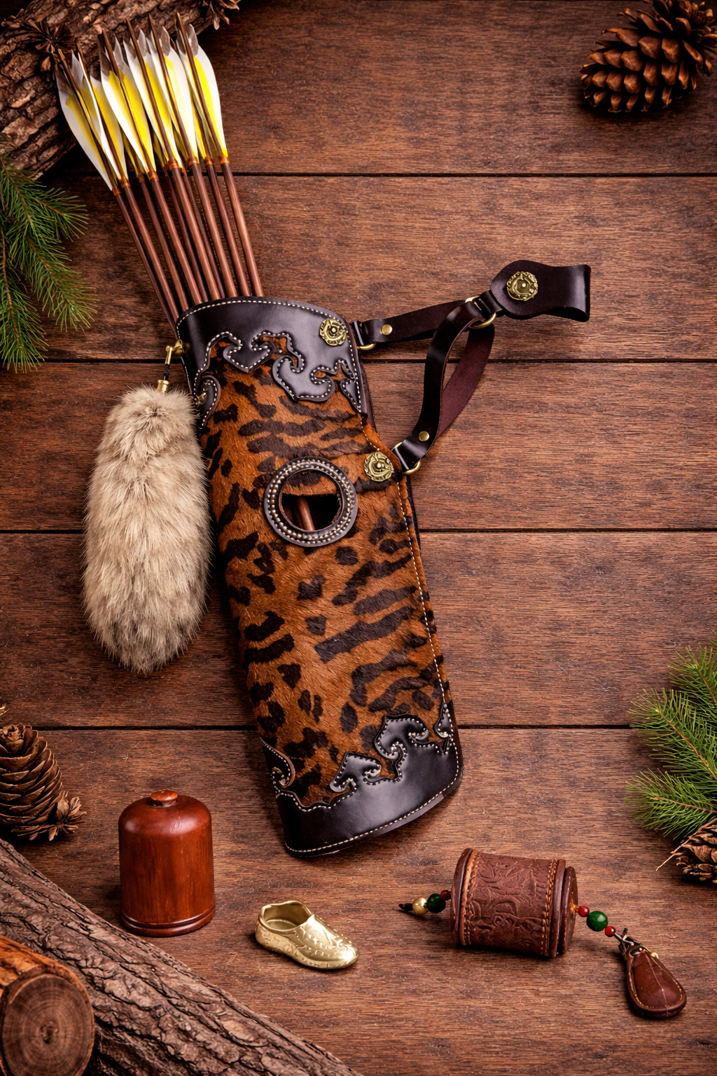 The "Song Dynasty" Heritage Leather Quiver – Master Artisan Edition