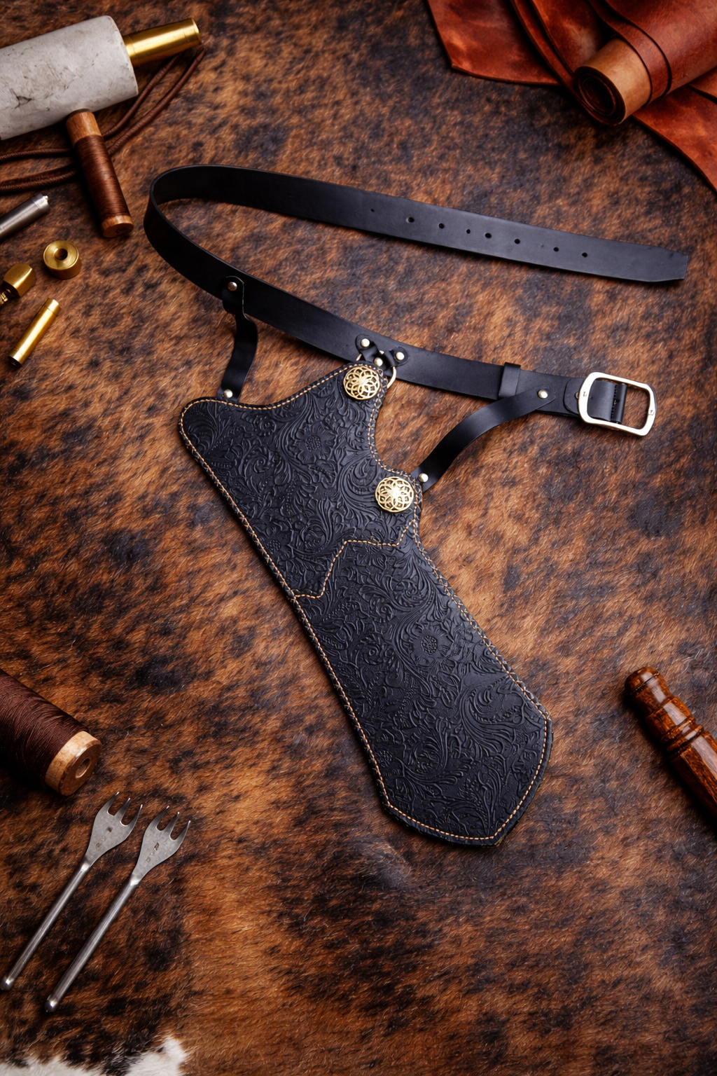The "Sultan's Emerald" Artisan Ottoman Quiver & Bespoke Belt Set