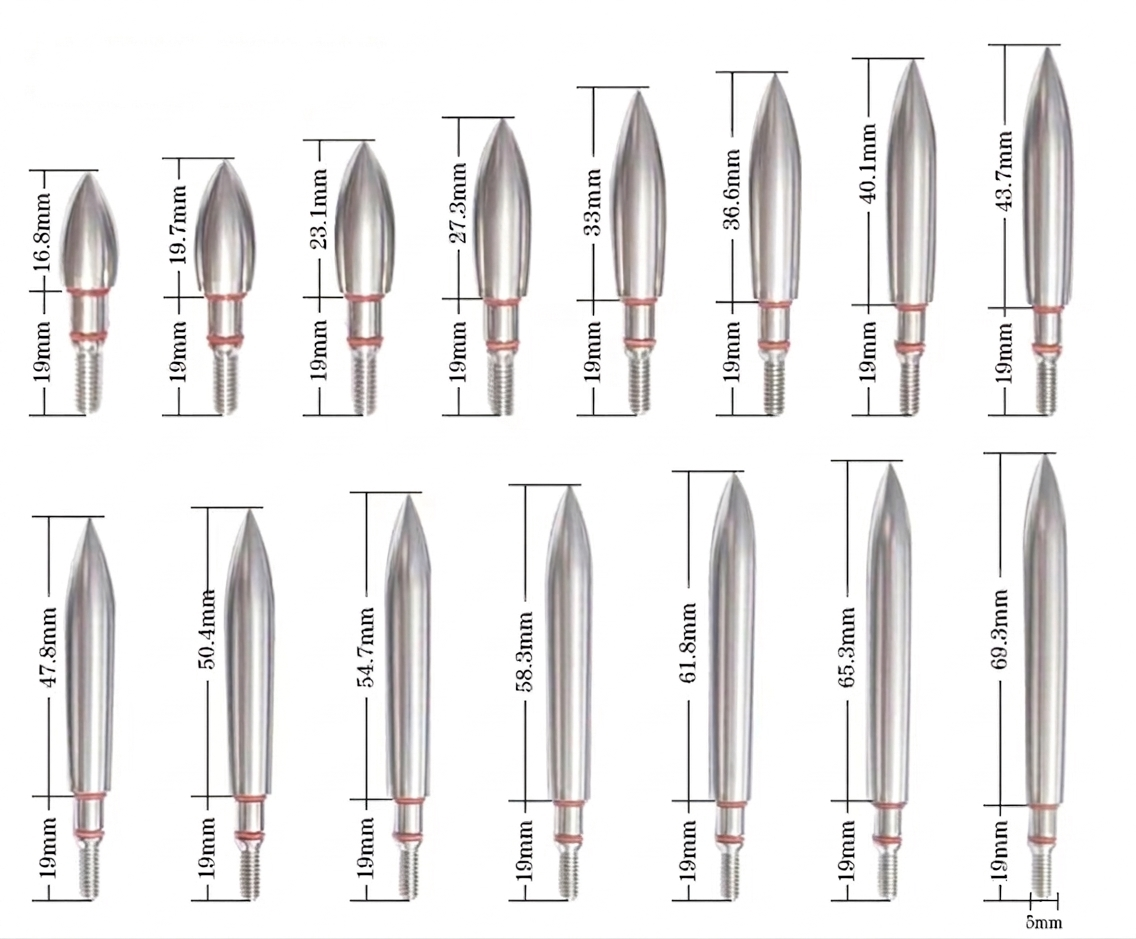 The "Torpedo" Series: High-Precision Stainless Steel Target Points (Pack of 12)