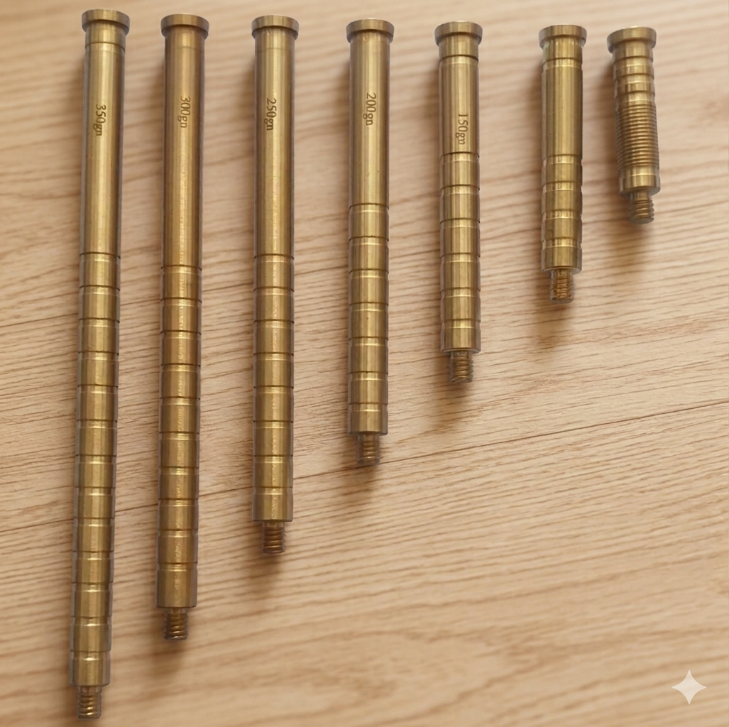 Pro-Grade Heavy Brass Arrow Inserts – 6.2mm (.244") Standard Fit
